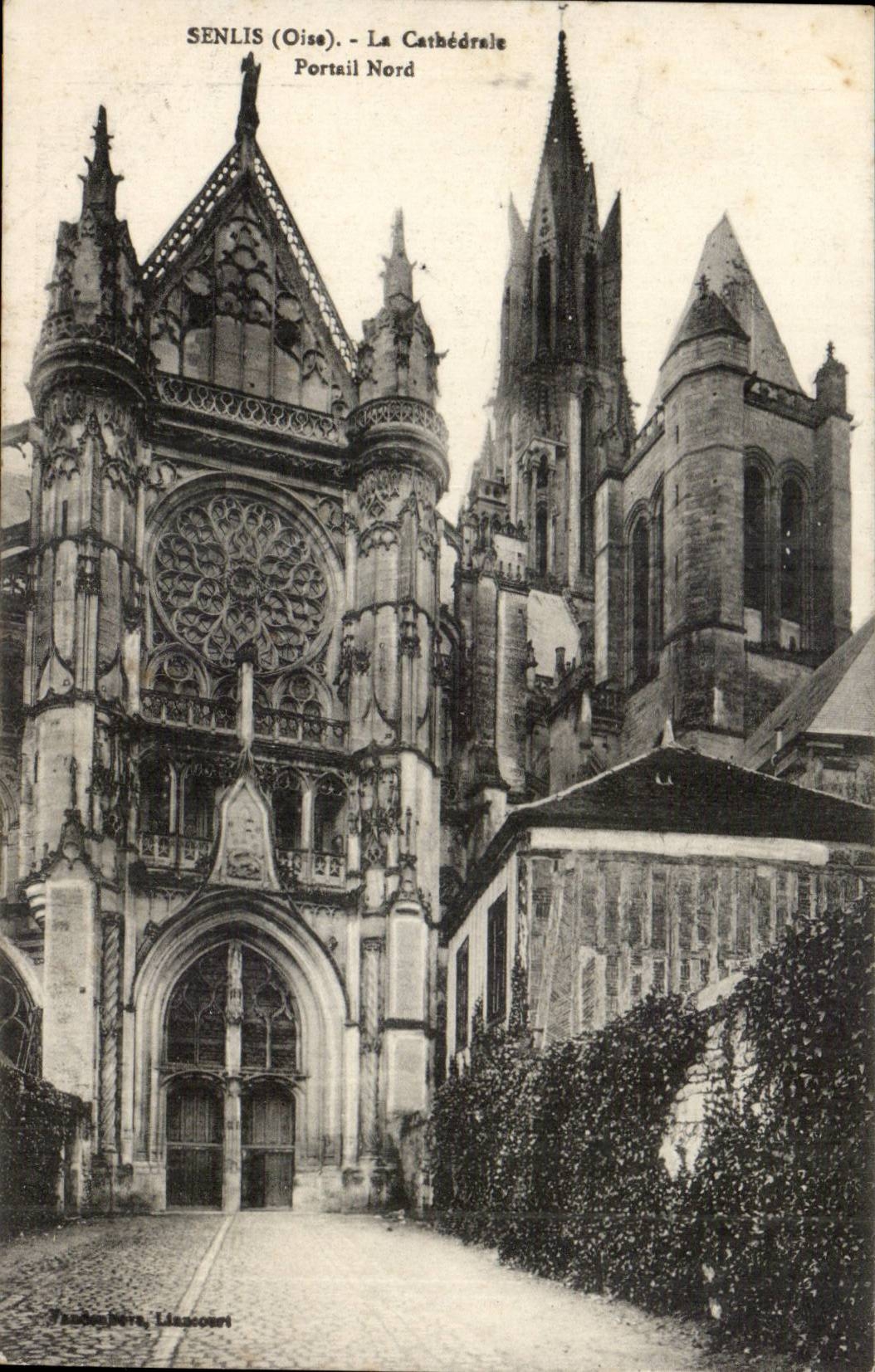 Senlis CPA the northern cathedral Gate