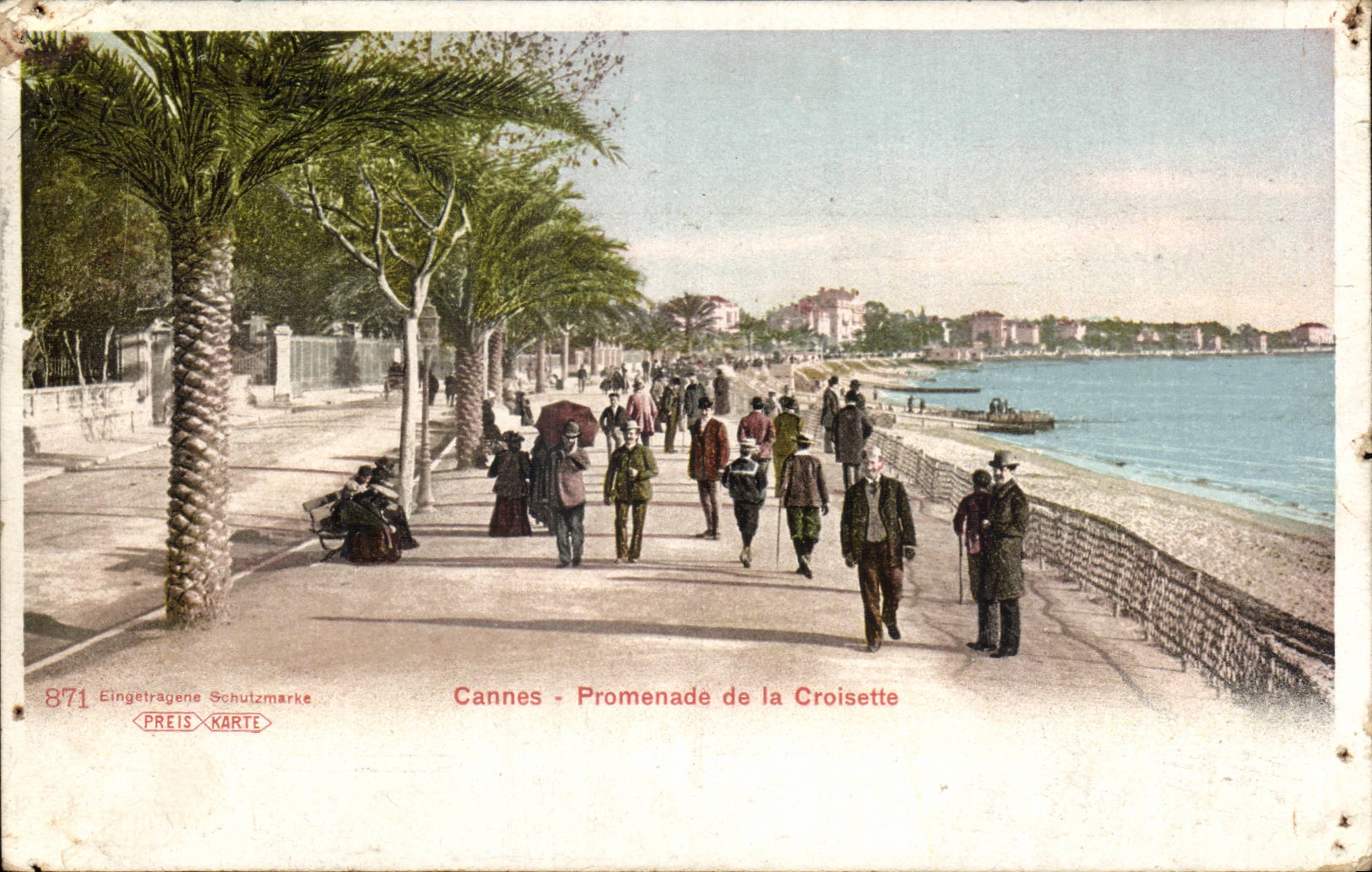 Cannes - Walk of the Small cross - CPA