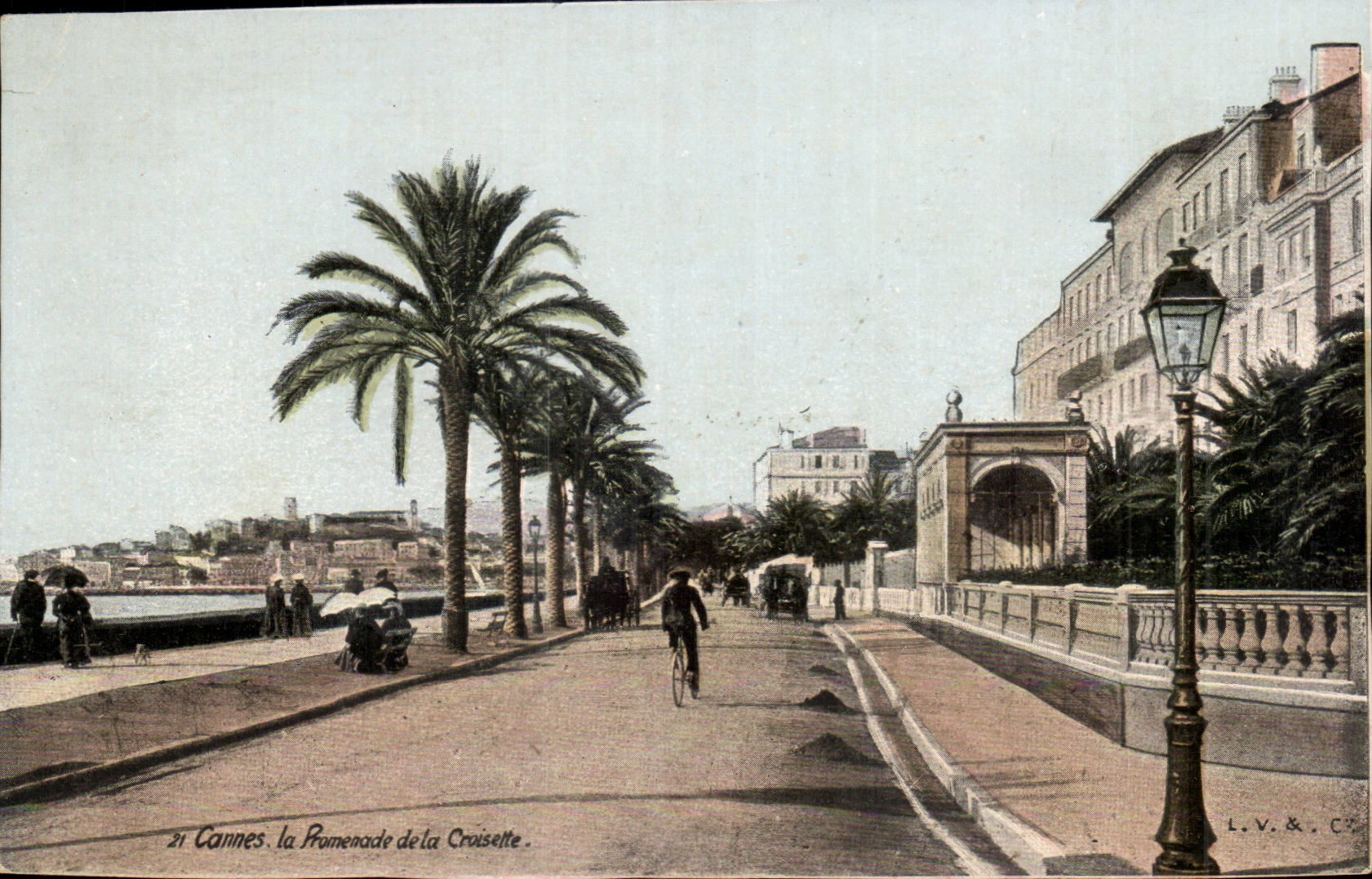 Cannes - the Walk of the Small cross - CPA