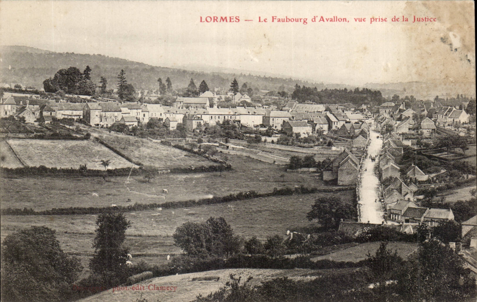 Lormes - the suburb of Avallon seen from of Justice - CPA