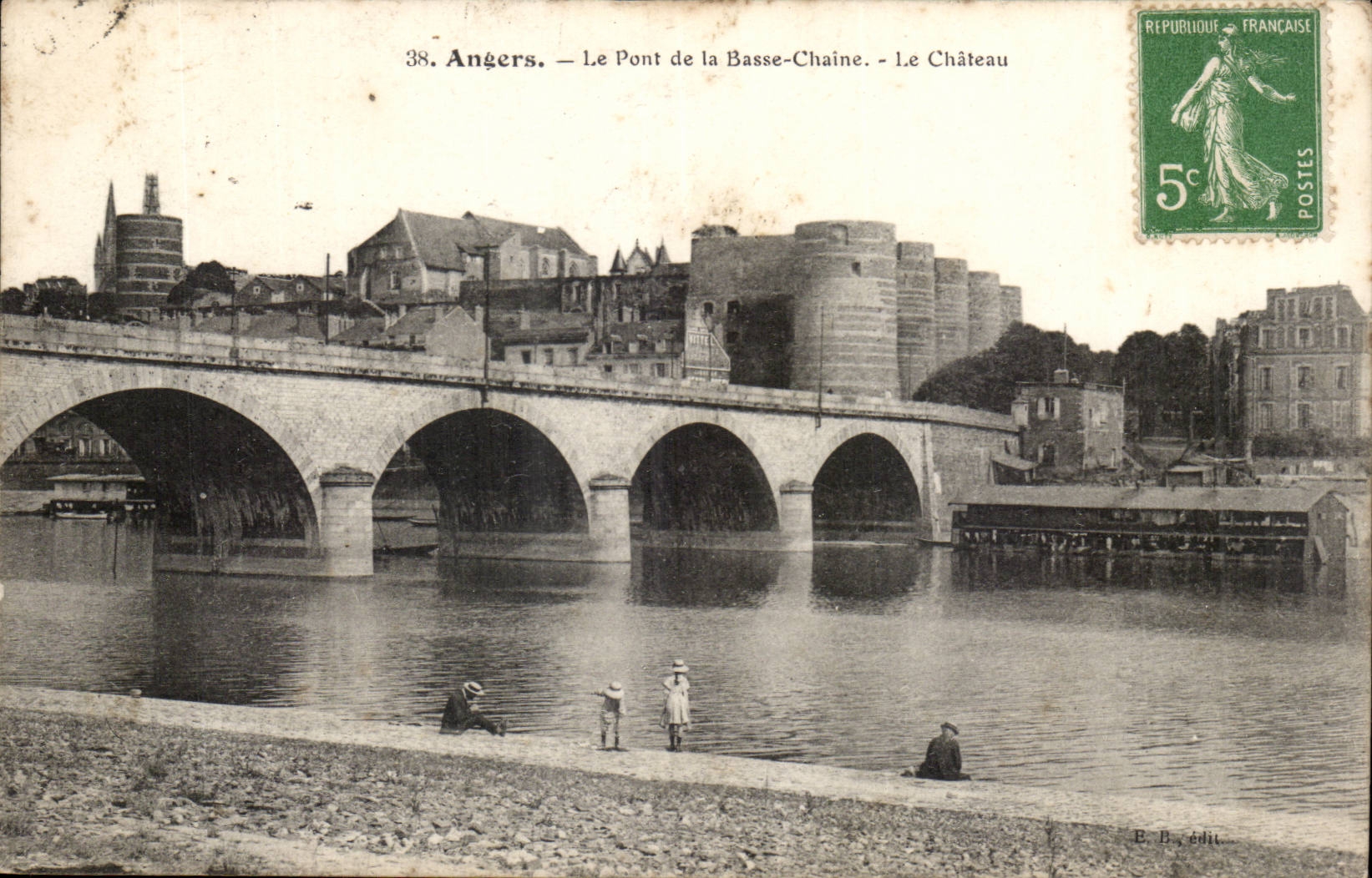 Angers - the Bridge of the Low Chain - the Castle - CPA