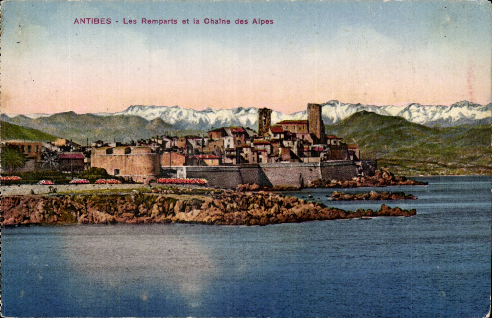 Antibes - Walls and the Alpine range - CPA