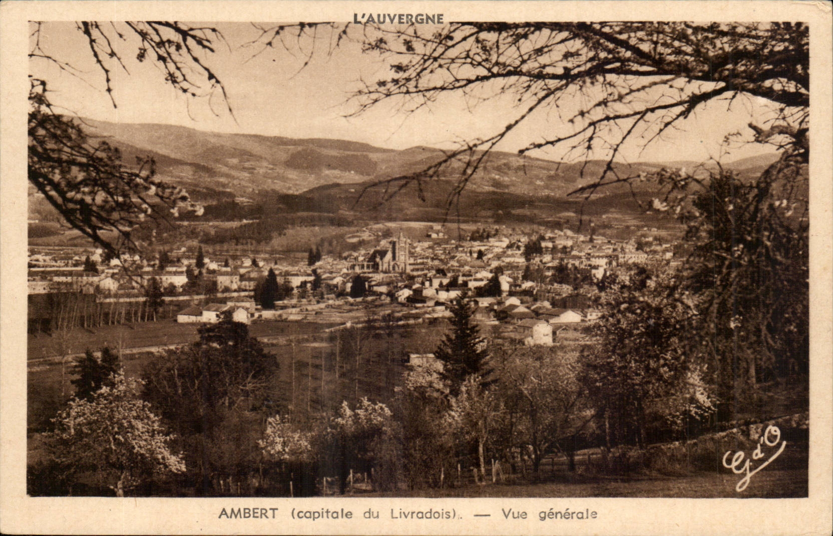 Ambert - Capital of Livradais - View - CPA