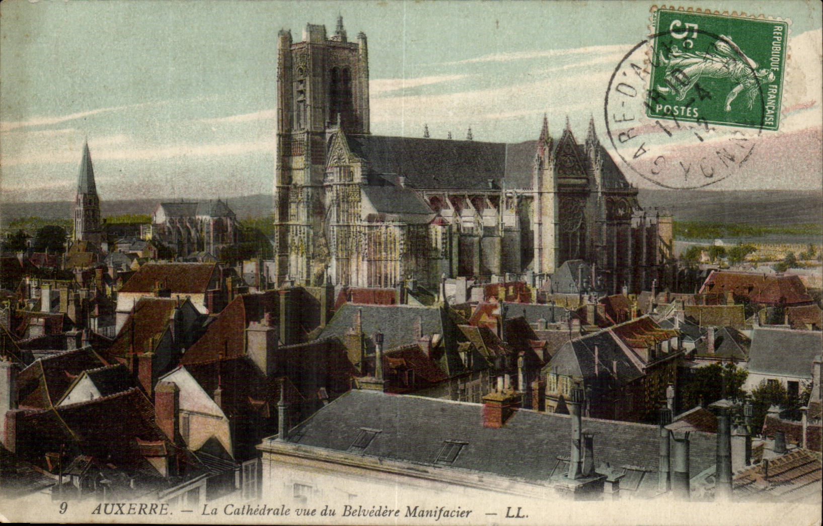 Auxerre - die Kathedrale gesehen von der Manifacier Veranschaulichung - CPA