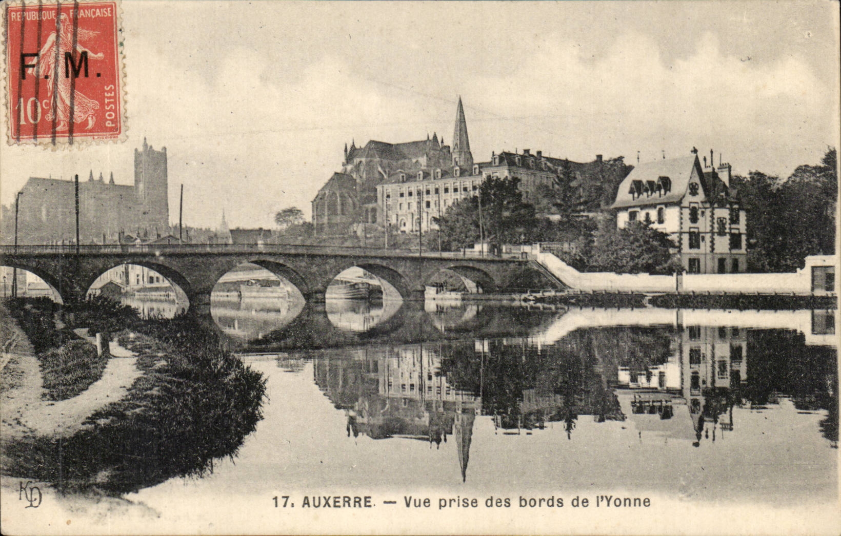 Auxerre CPA gesehen von den Randern von Yonne