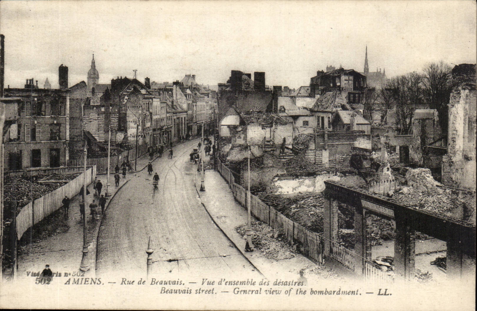 Amiens CPA Street of Beauvais Overall picture of the disasters