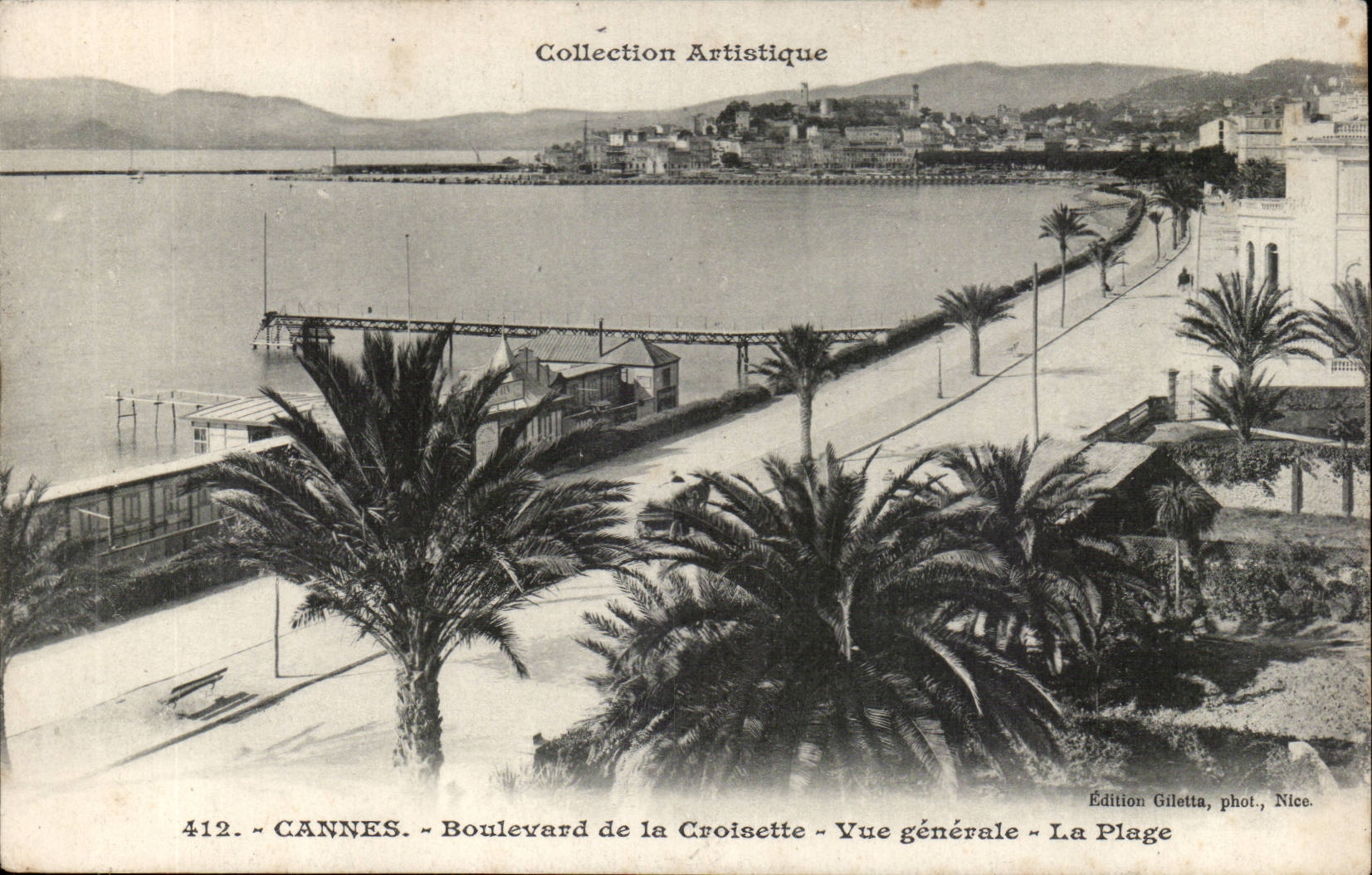 Cannes CPA Boulevard of the small cross View the beach