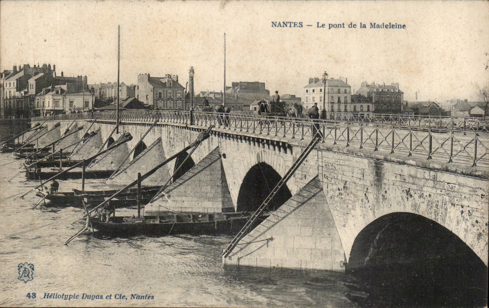 Nantes CPA the bridge of the Madeleine