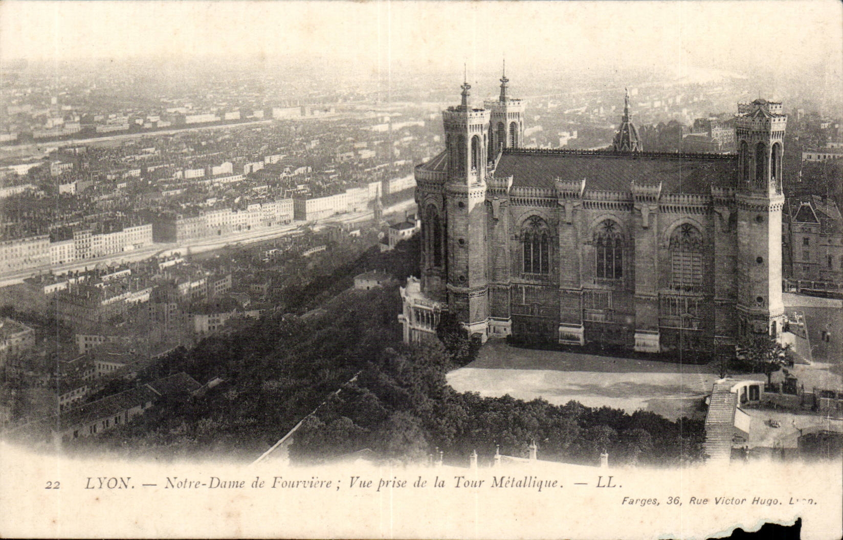 Lyon CPA Our Lady of Fourviere Seen from of the metal tower