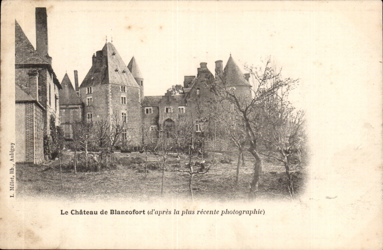 CPA the castle of Blancofort according to most recent engraving