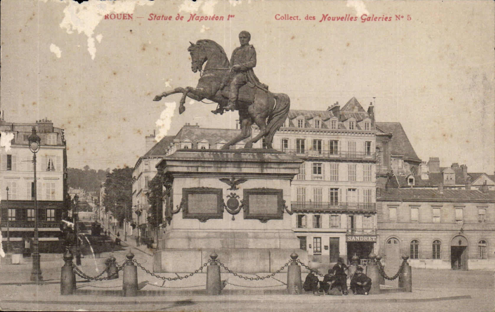 Rouen CPA Statue of Napoleon 1st