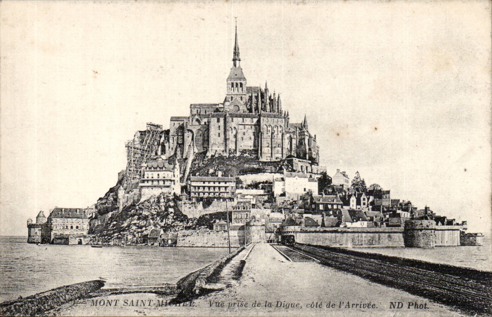 Mont Saint Michel cPA Seen from of the dam dimensions arrival