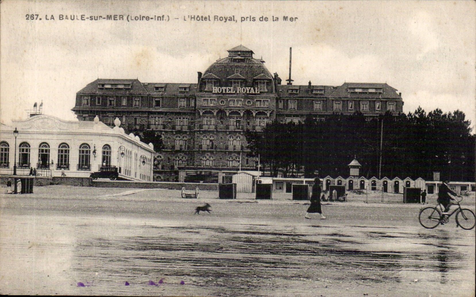 La Baule on Sea CPA the royal hotel taken of the sea