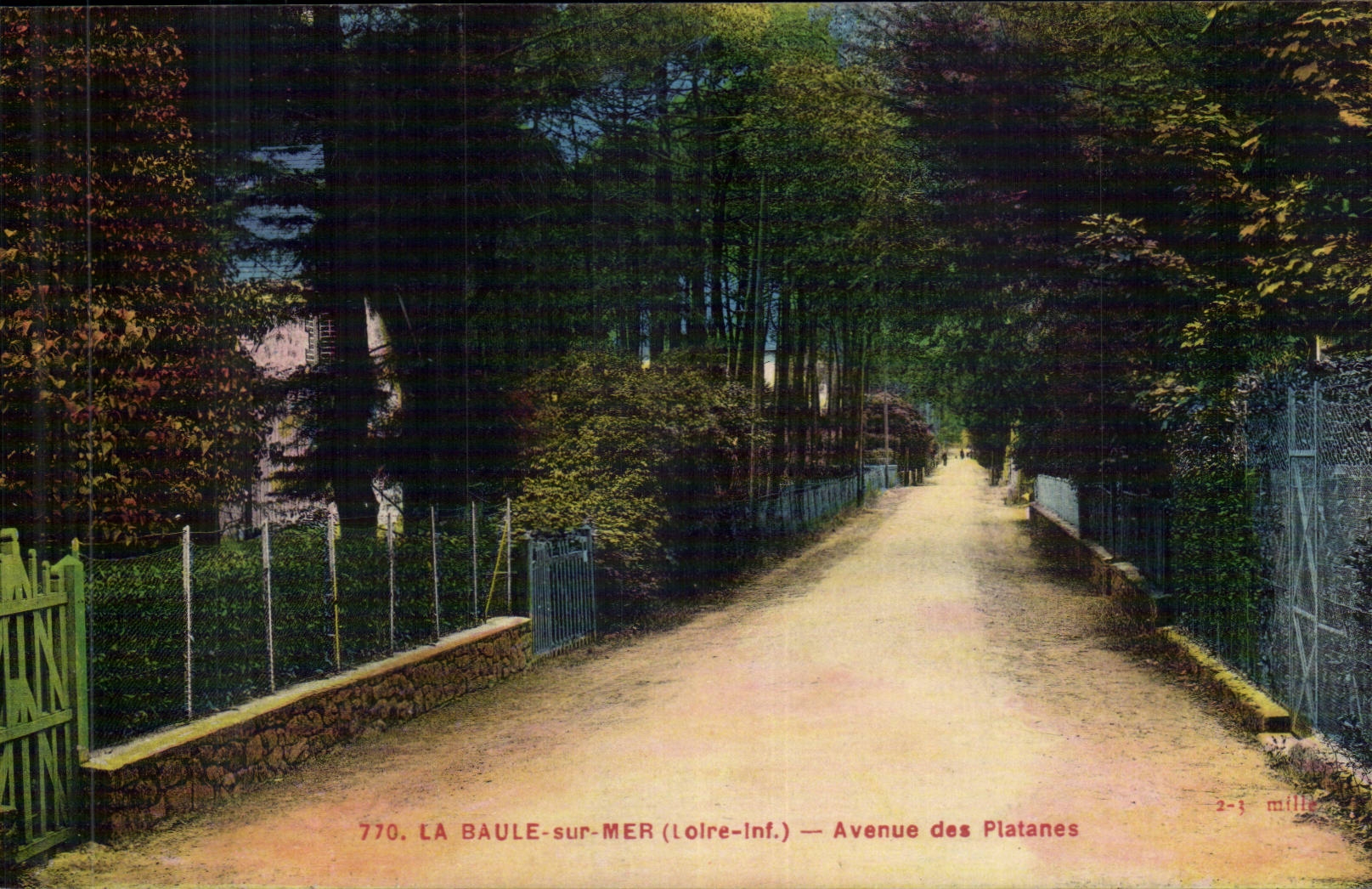 La Baule on Sea CPA Which occurred of the plane trees