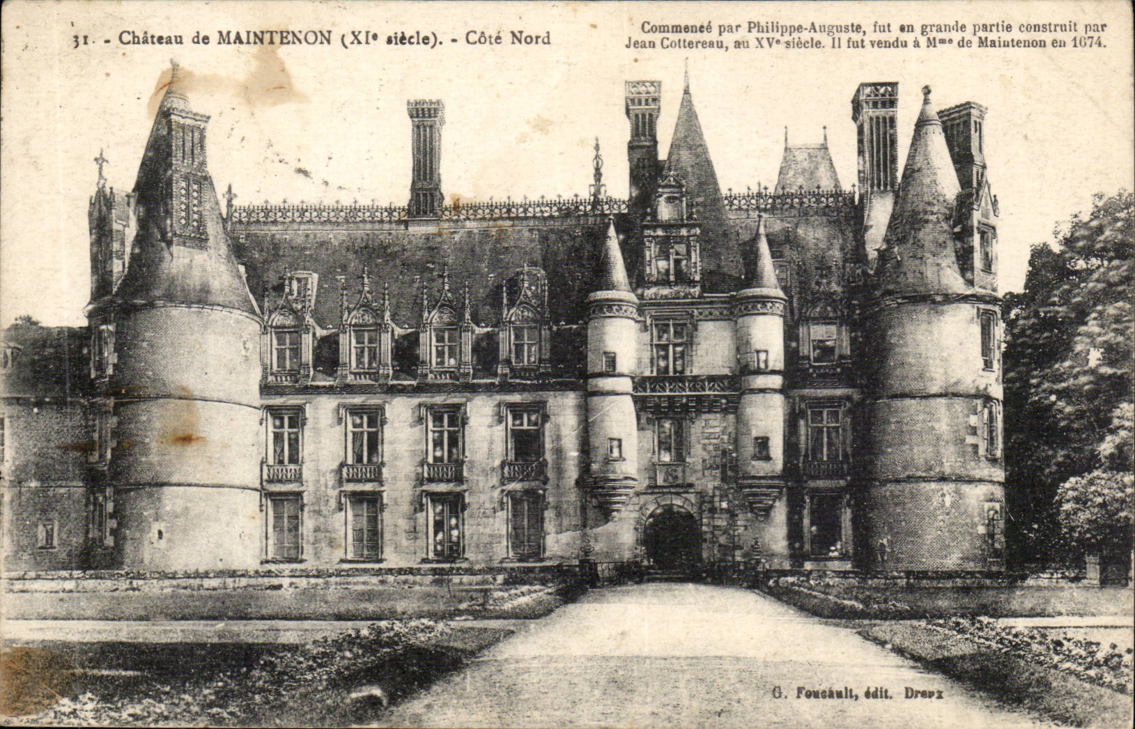 CPA Schloss von Maintenon bemisst Nord