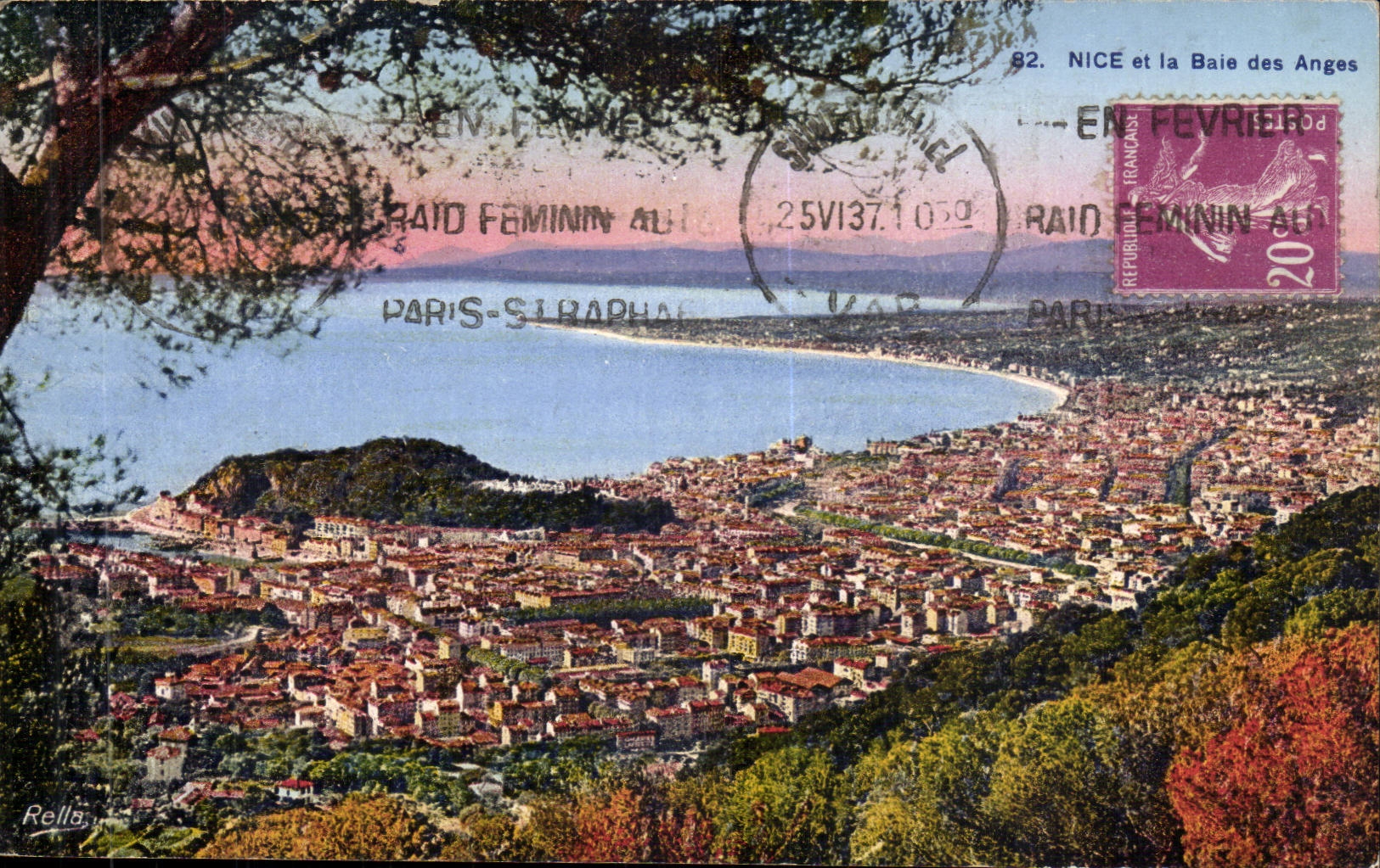 Nettes CPA die Bucht der Engel