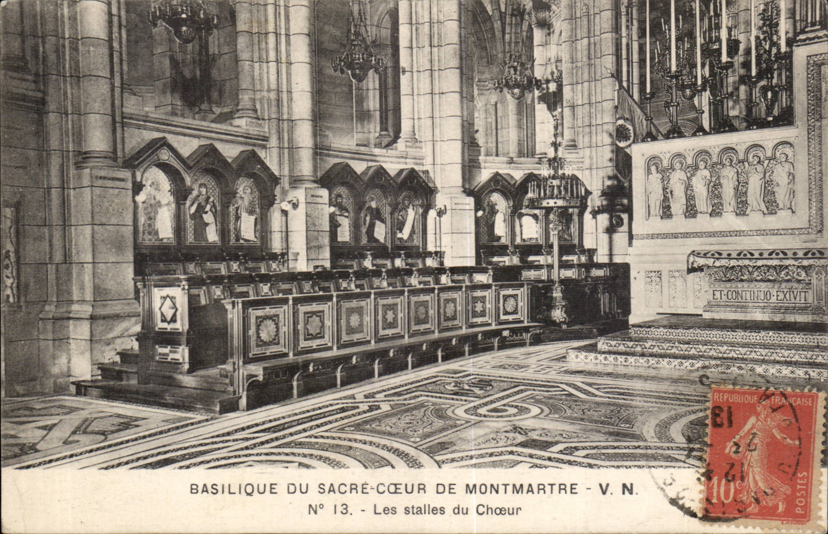CPA Basilique du Sacre coeur de Montmartre Les stalles du choeur