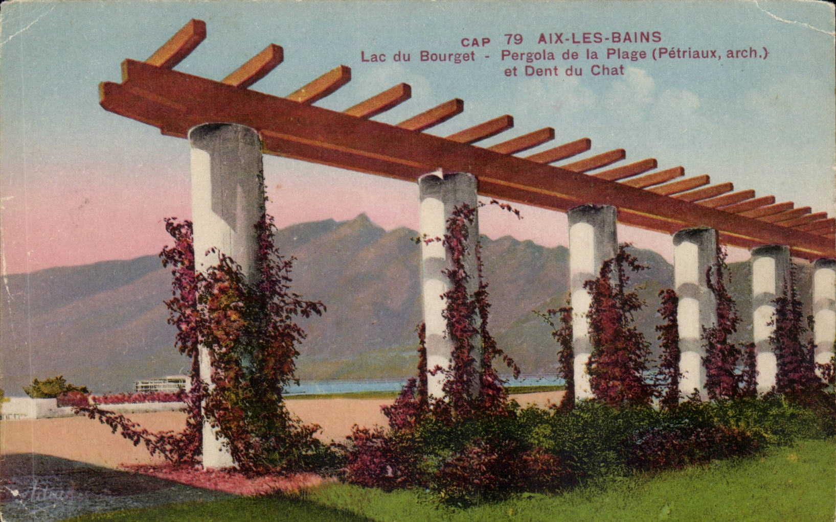 Aix les Bains CPA the cud Le Bourget Pergola of the beach and tooth of the cat