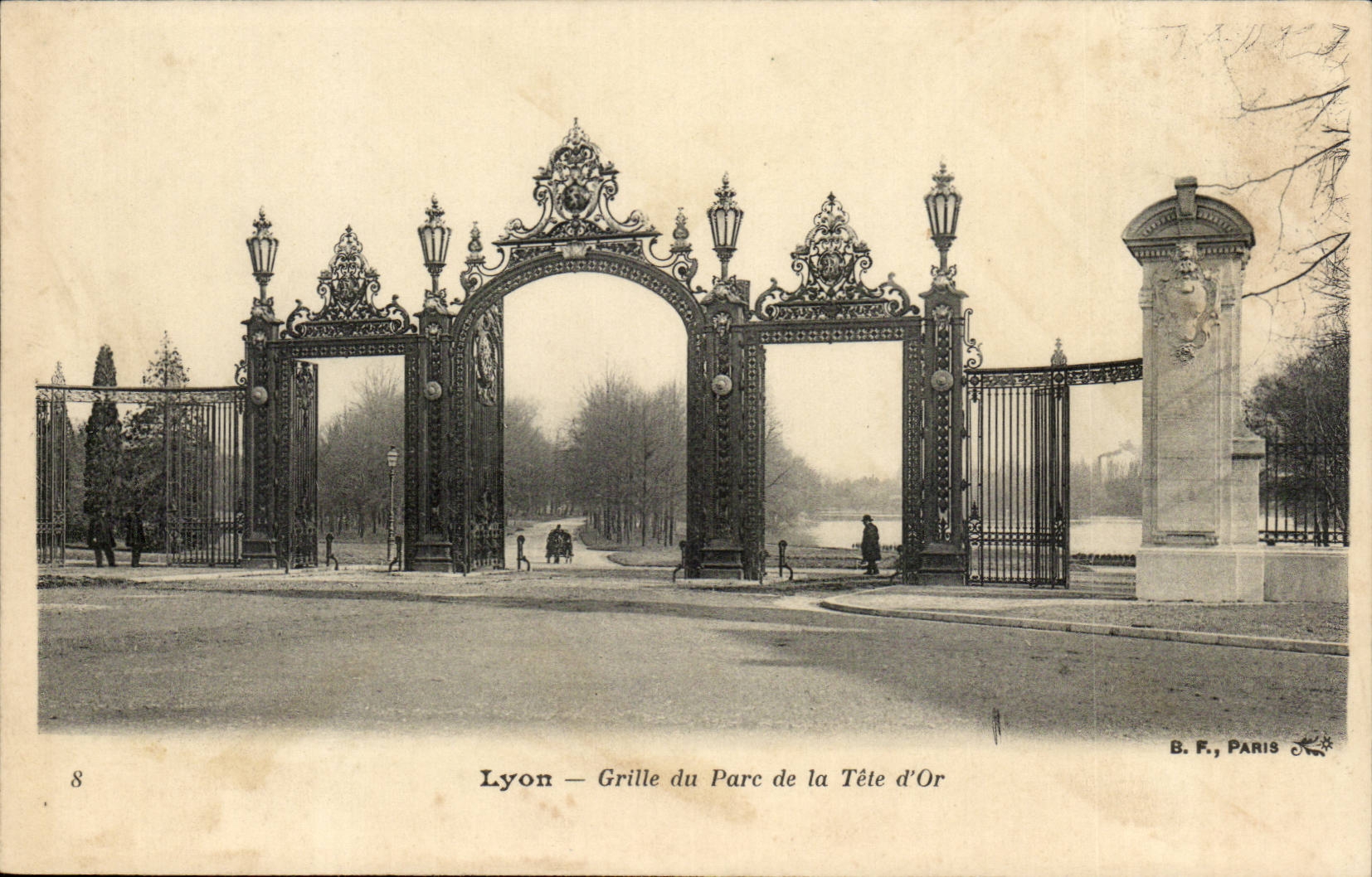 Lyon cPA Grid of the park of the gold head