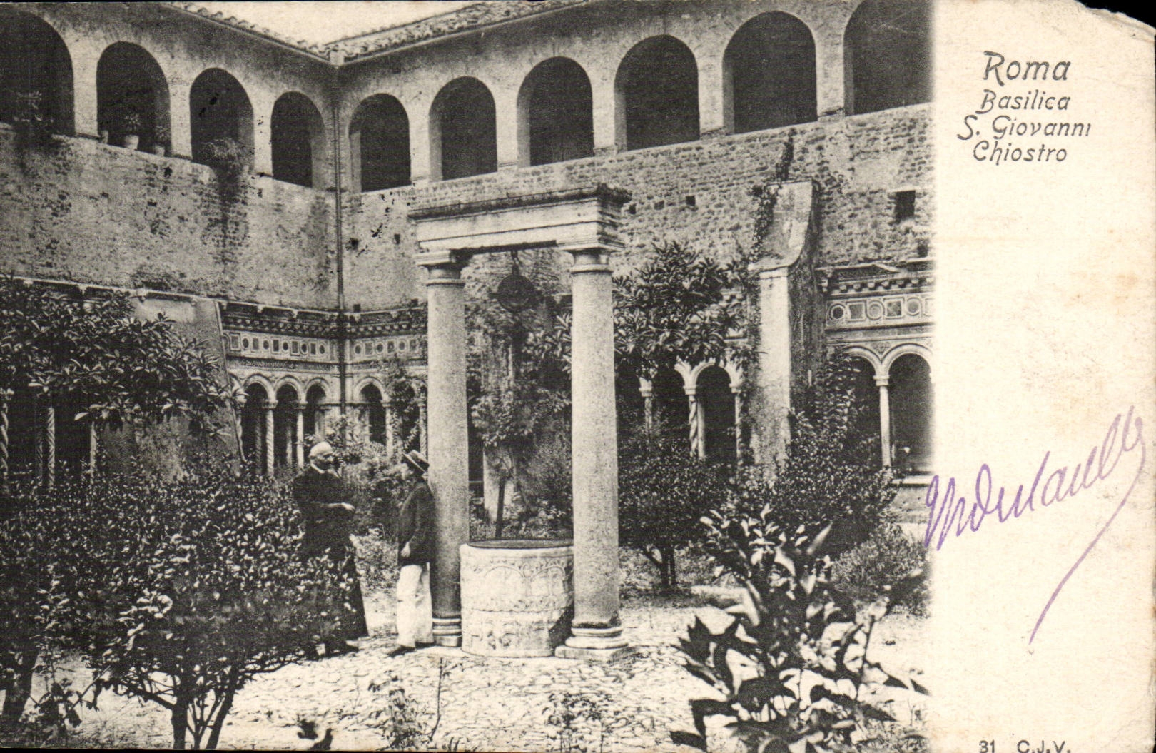 Italie Italia Roma CPA Basilica S Giovanni Chiostro