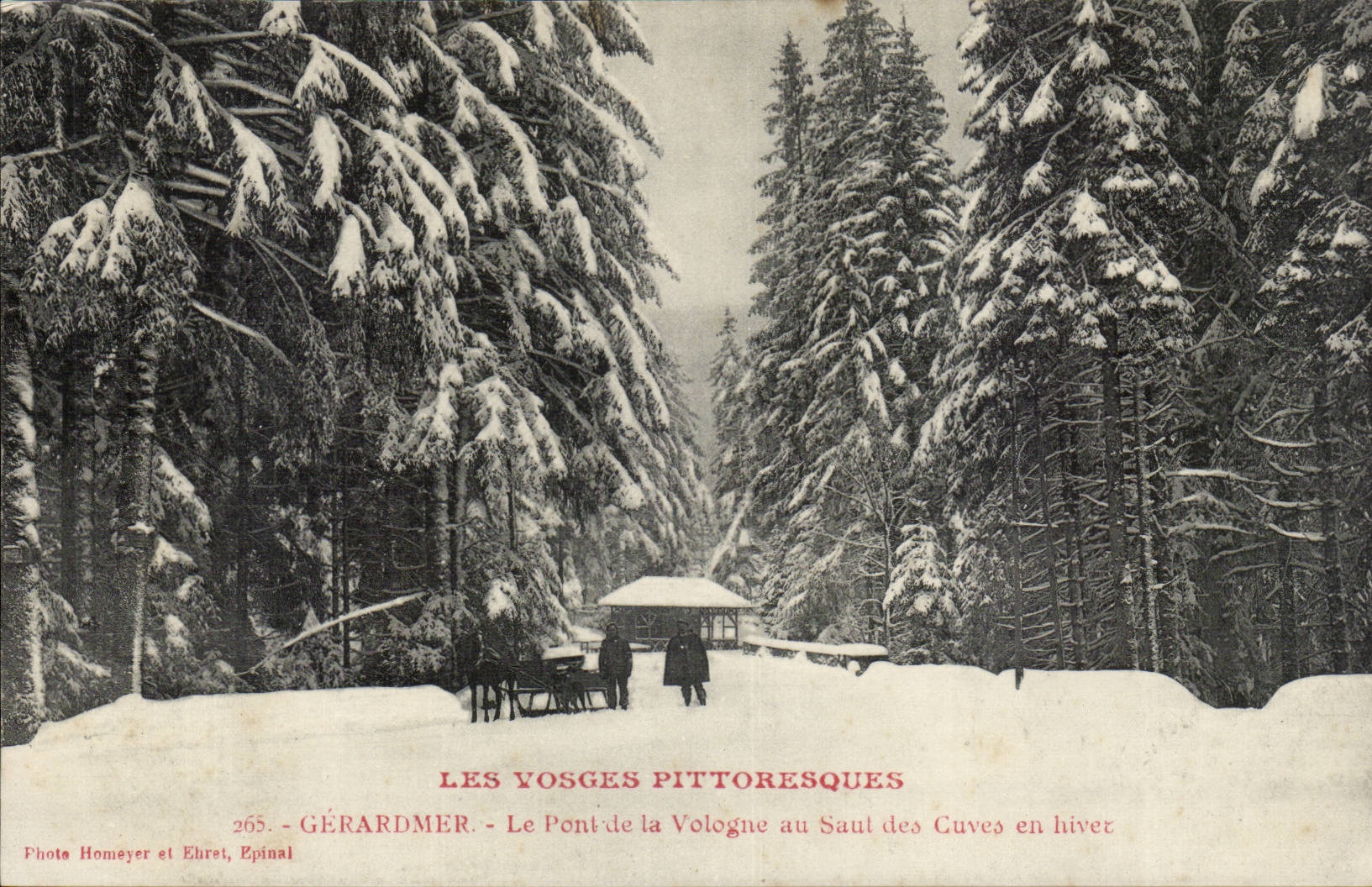 Gerardmer CPA the bridge of the vologne to the jump of the tanks in winter