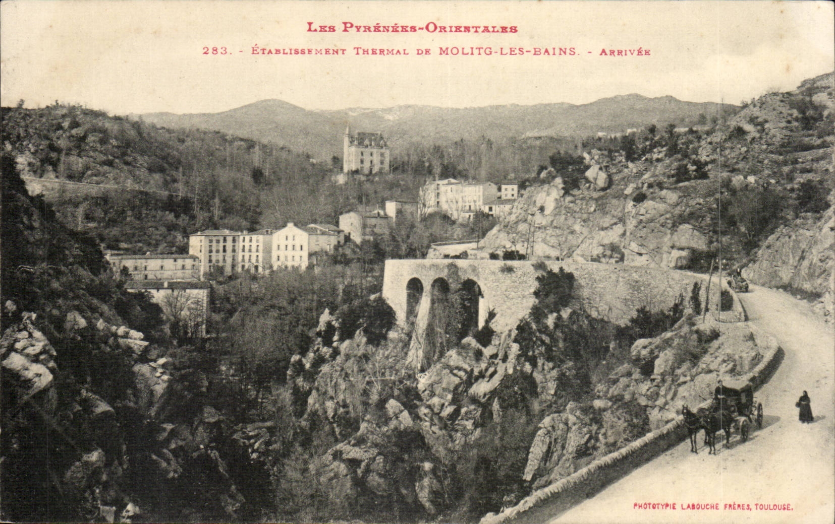 CPA Hydropathic establishment of Molito les Bains Arrival