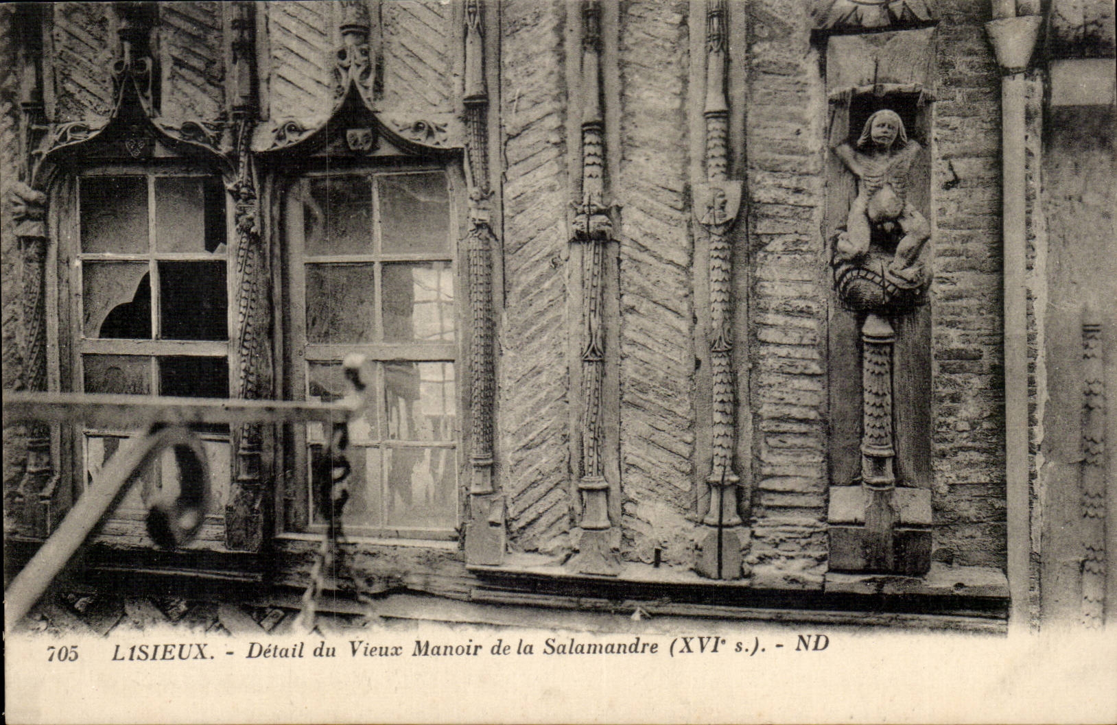 Lisieux CPA Detail des alten Landsitzes des Salamander