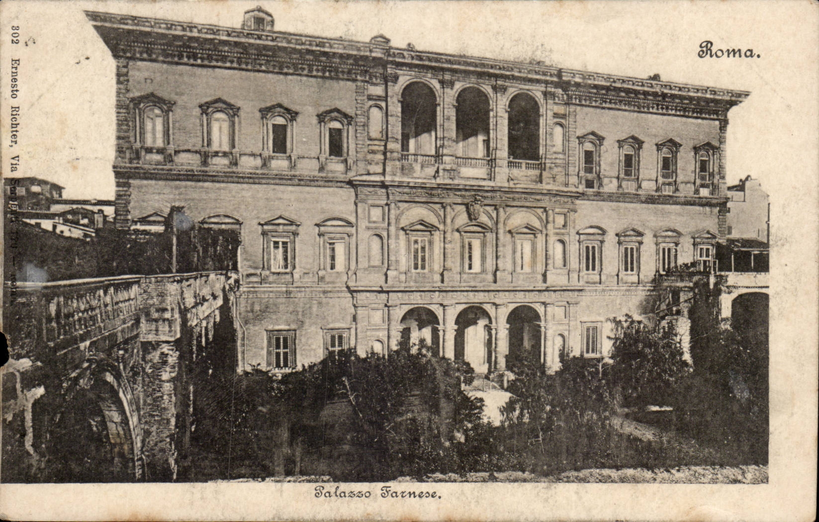 Italie Italia CPA Roma Palasso Farnese