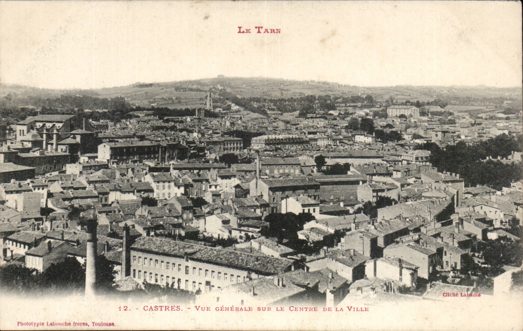 Castres CPA View on the center of the city