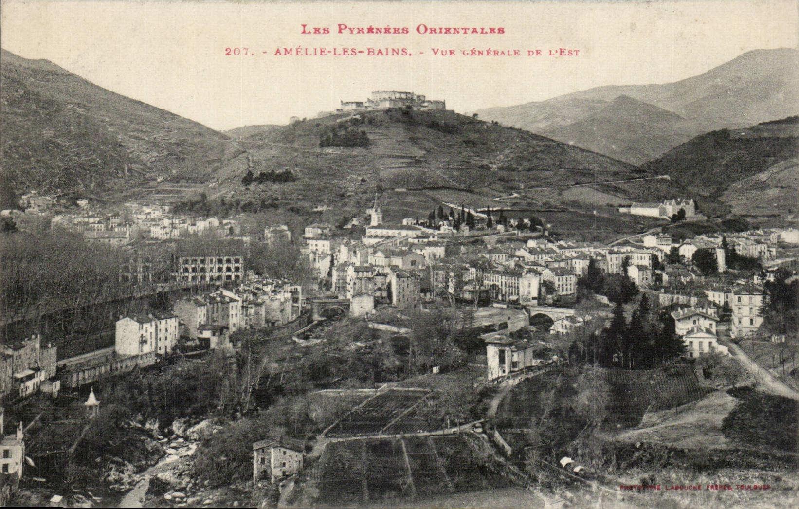 Amelie les Bains CPA View of the east