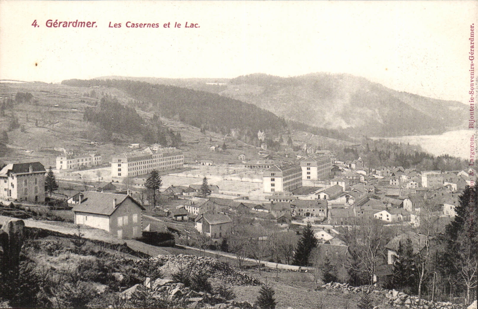 Gerardmer CPA barracks and the lake