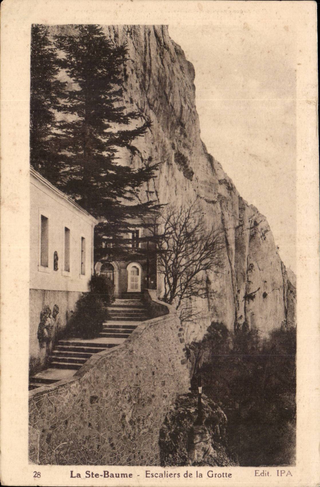 Sainte Baume CPA Escaliers de la grotte