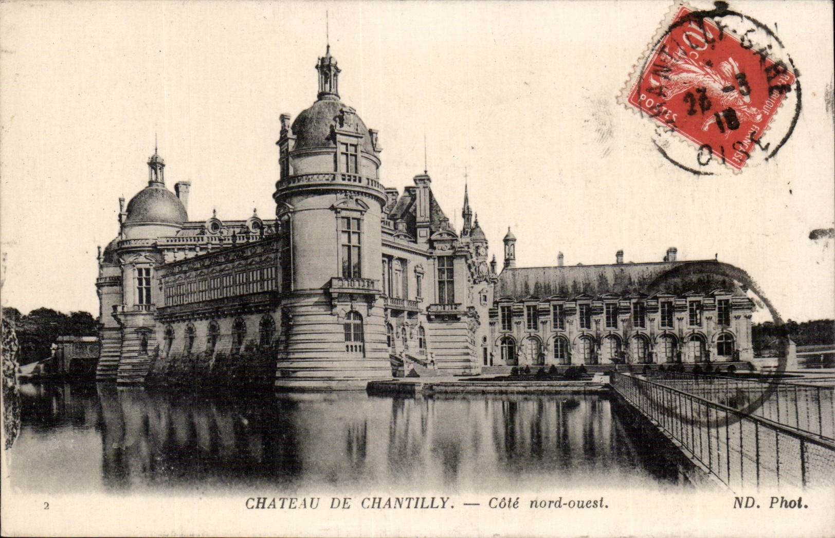 Chateau de Chantilly CPA Cote Nord ouest