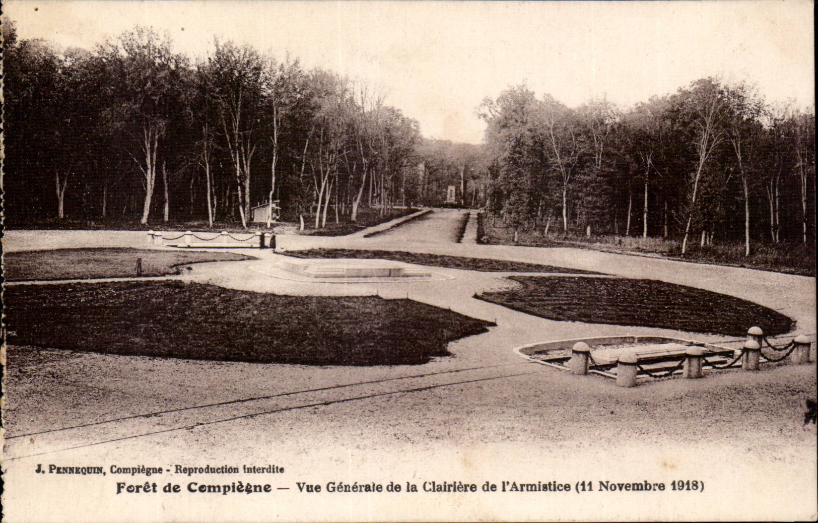 CPA Bohrgerat der Compiegne Ansicht der Reinigung des Waffenstillstands (11 November 1918)