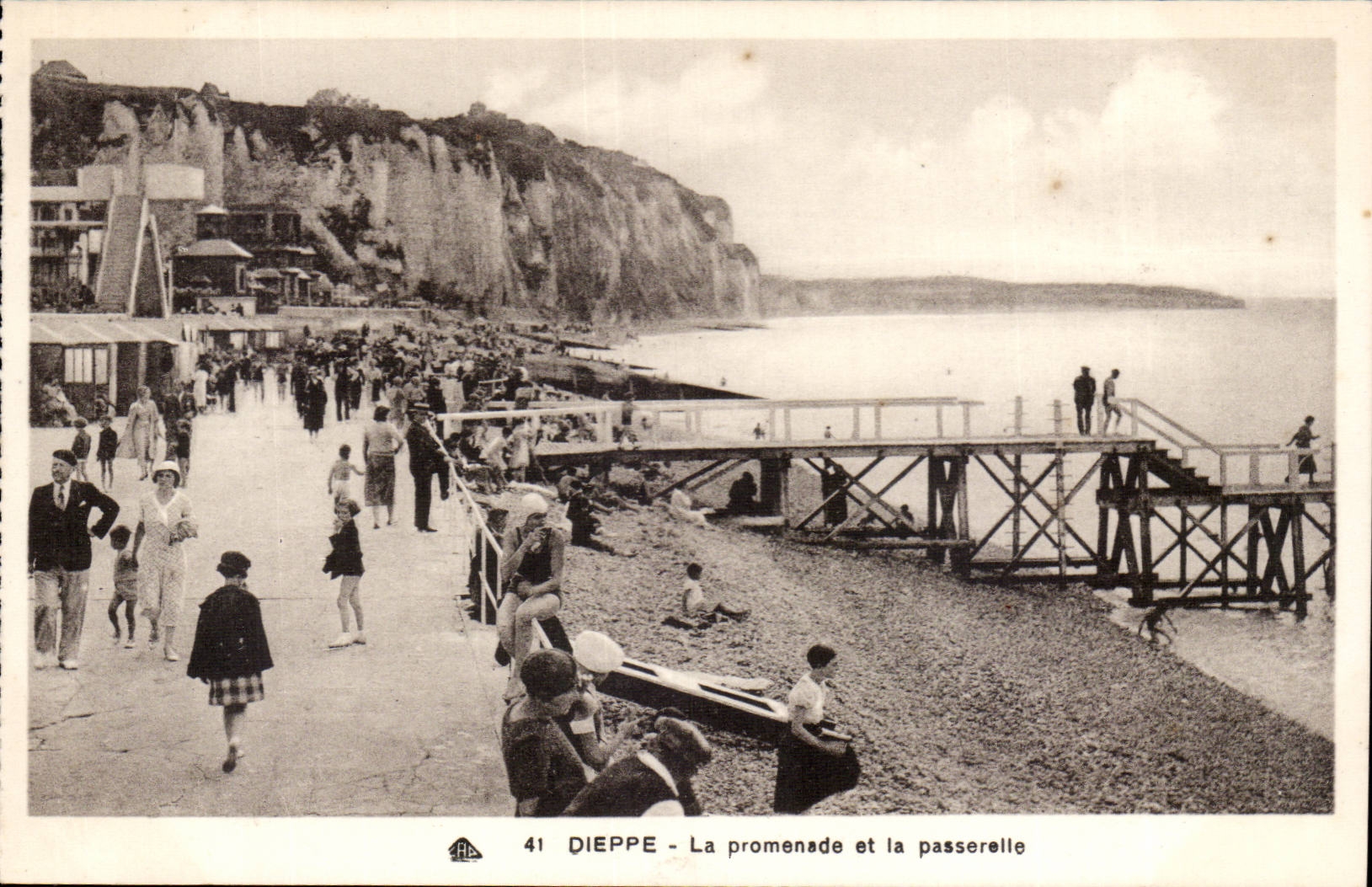 Dieppe CPA der Weg und der Steg