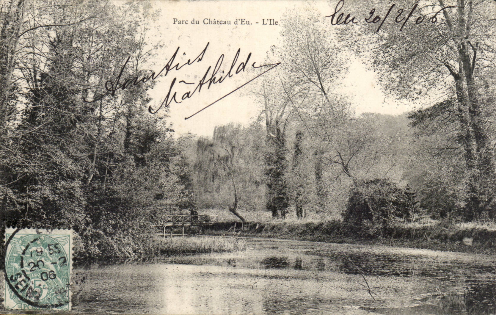 Park des Schlosses von haben - die Insel - CPA