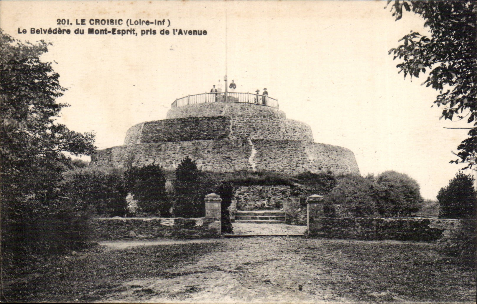 Croisic - the View-point of the Mount Spirit taken of the Avenue - CPA