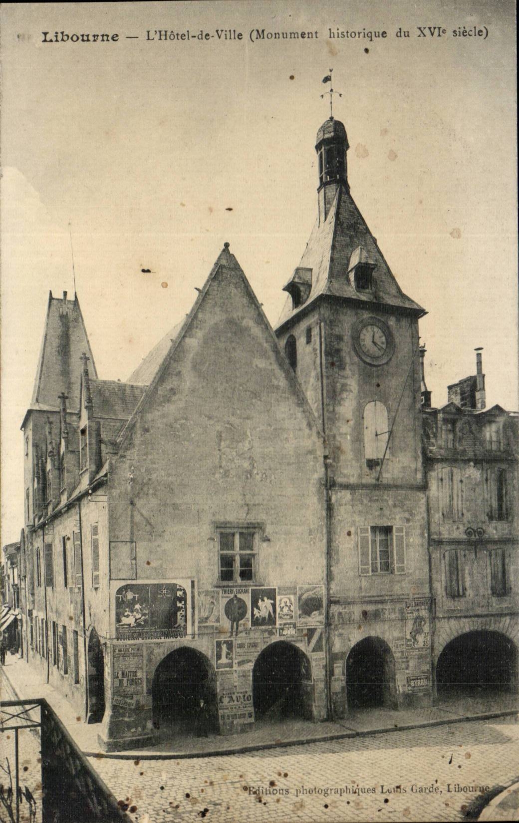 Libourne - das Rathaus - CPA