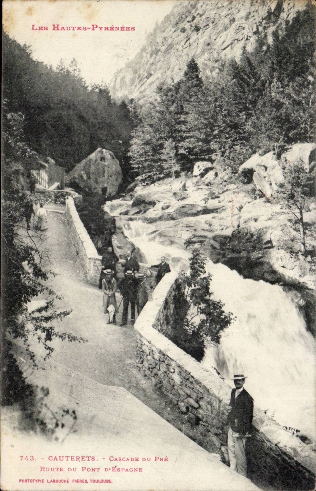 Cauterets - Cascade of the Fairy - Road of Bridge Of Spain - CPA