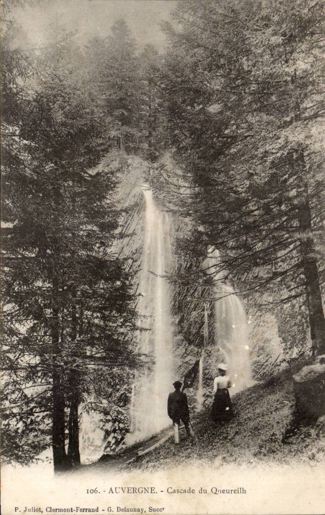 Auvergne - Cascade of Queureilh - CPA