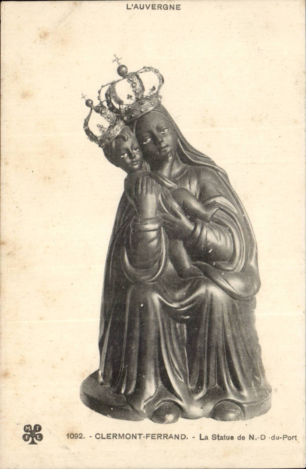 Clermont Ferrand CPA Statue of Nd of the port