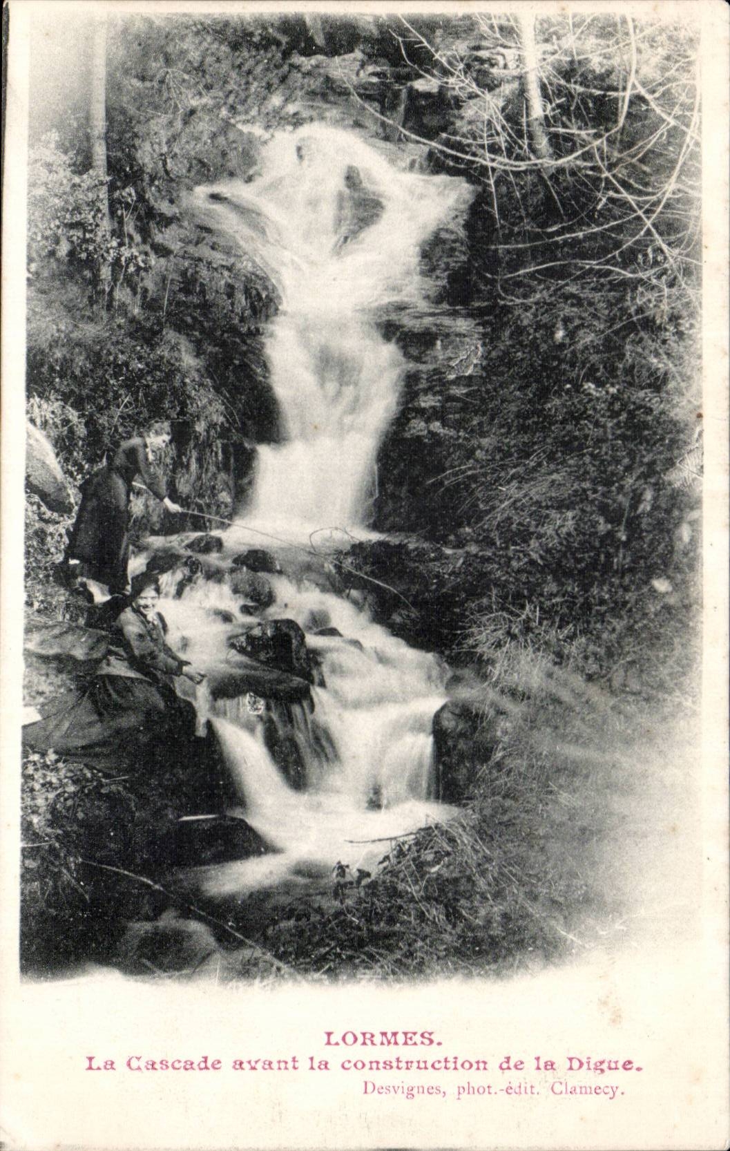 Lormes CPA the cascade before the construction of the dam
