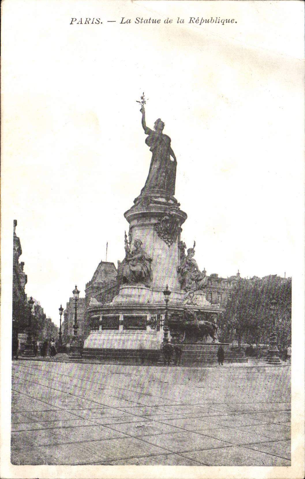 Paris cPA Statue de la rEpublique