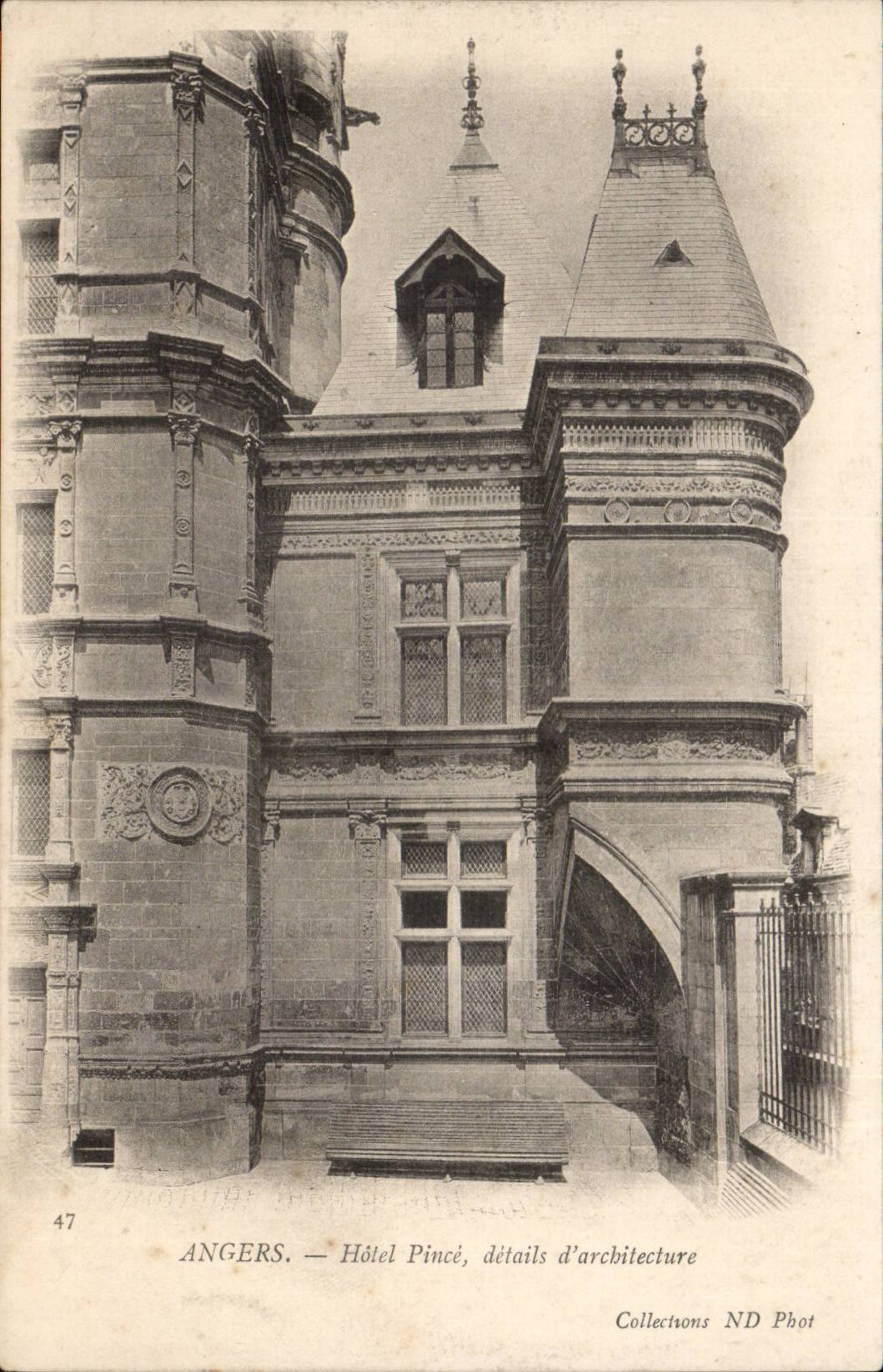 CPA Angers Hotel Grips details of architecture