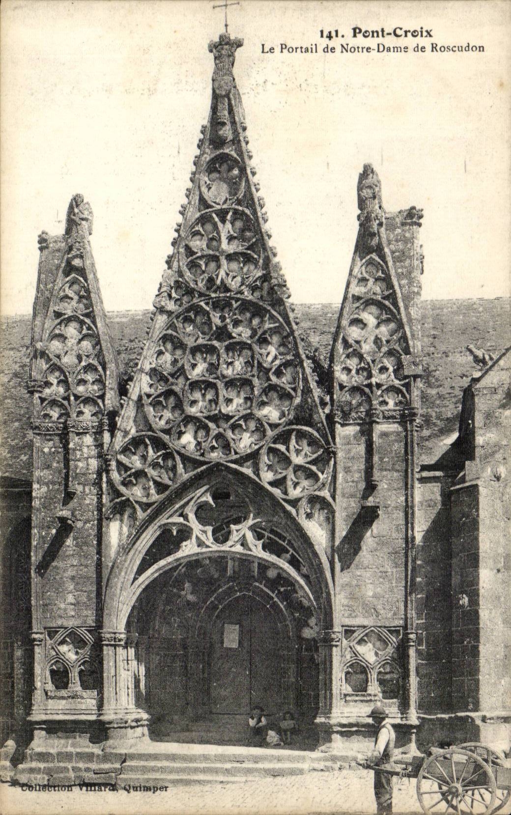 CPA Bridge Cross the porail of Notre Dame de Roscodon