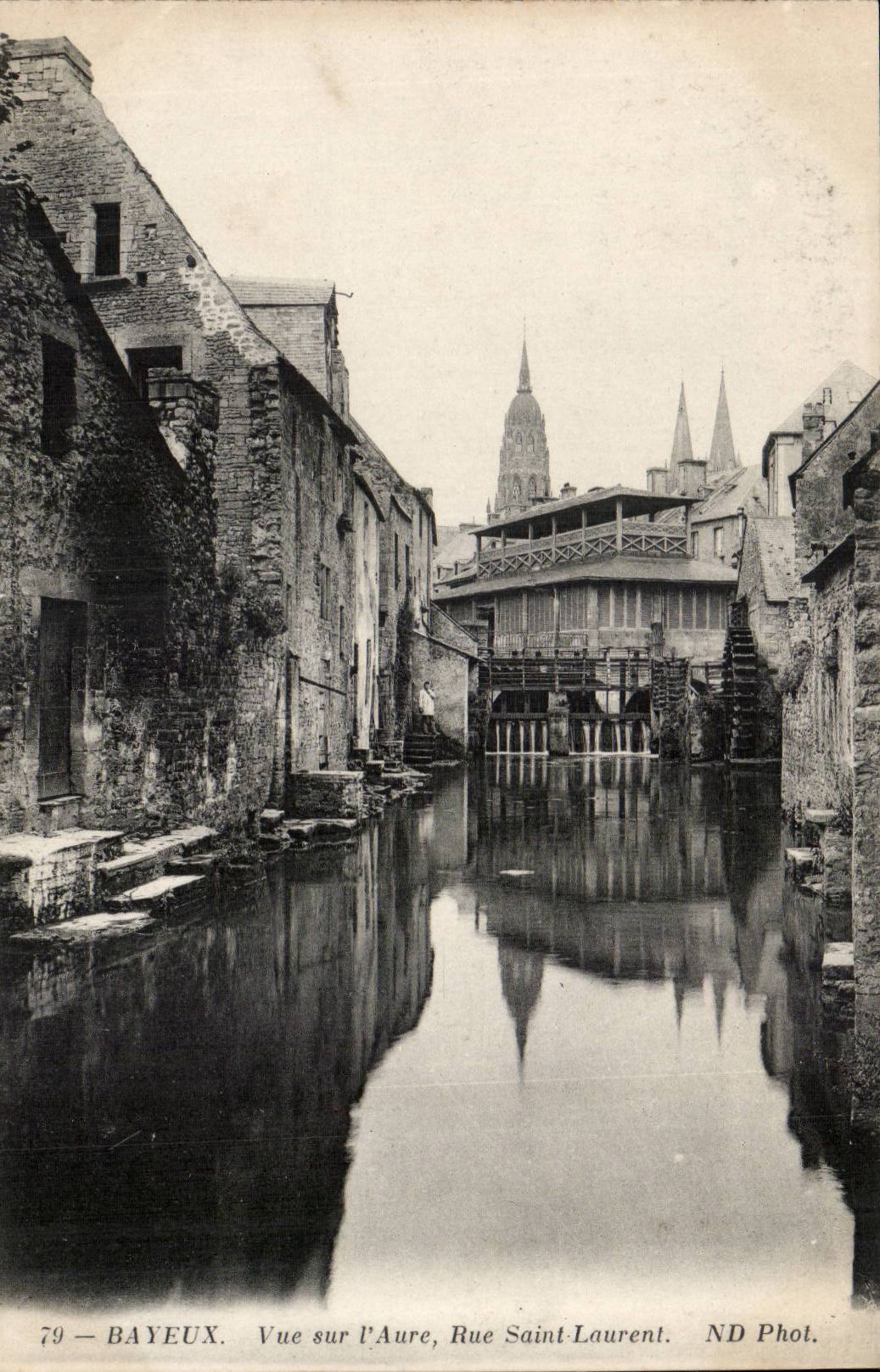 Bayeux CPA gesehen auf Aure Strasse Saint Laurent