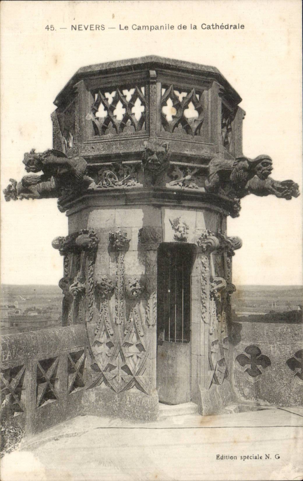 CPA Nevers der Glocke-Aufsatz der Kathedrale