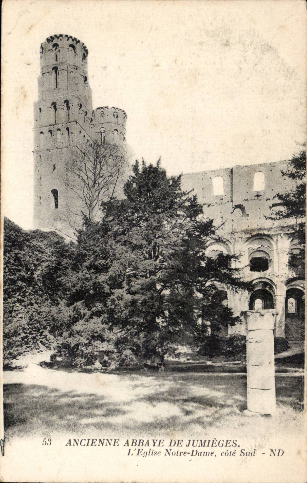 Jumieges - Church Our Lady - Both Tours - Old Abbey CPA