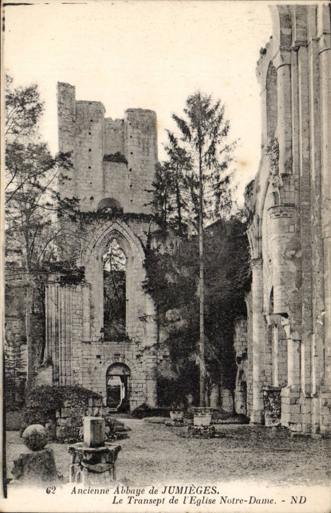 Jumieges - the Transept of the Church Notre Dame CPA