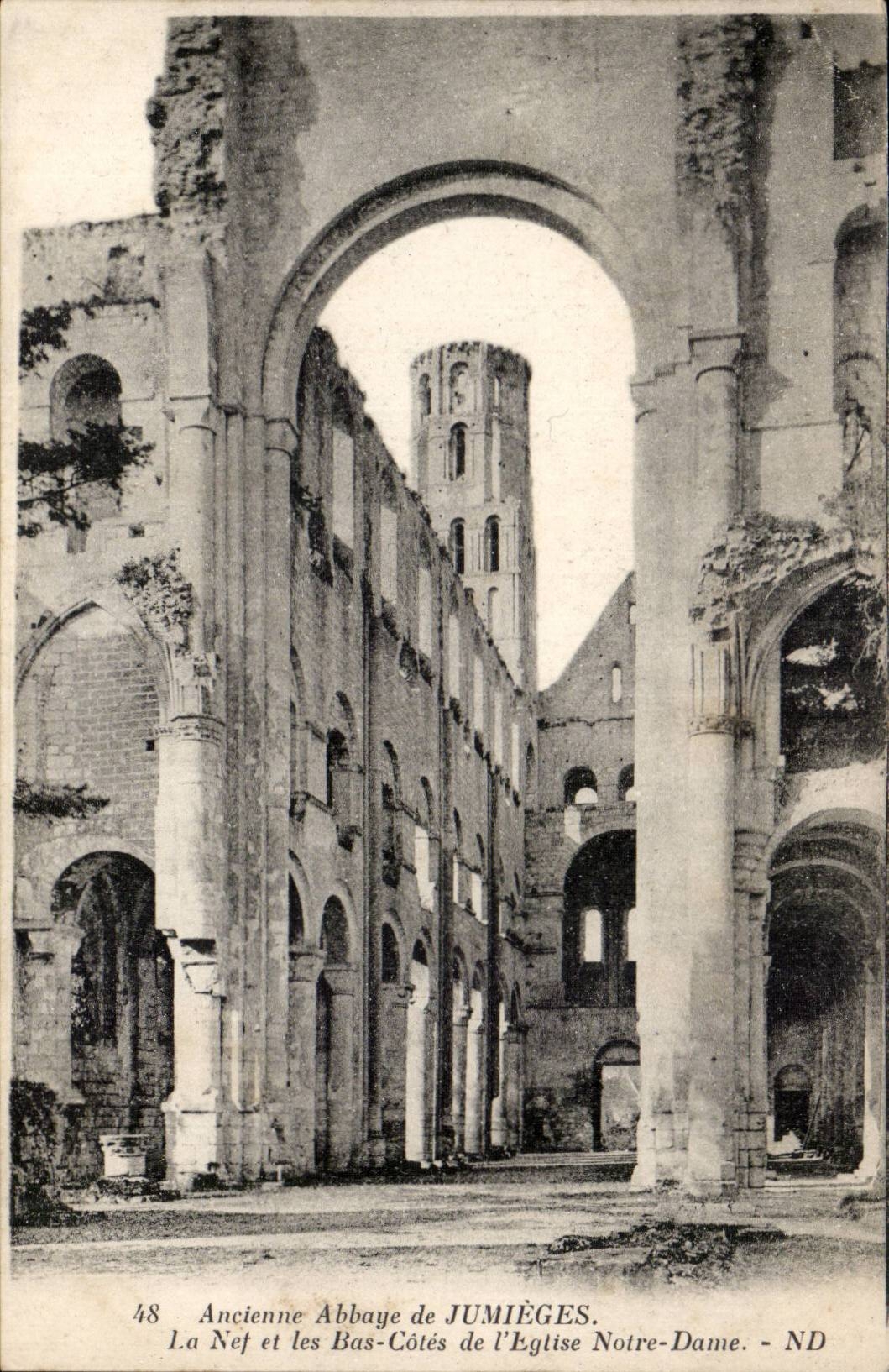 Jumieges - Old Abbey - Church Notre Dame CPA